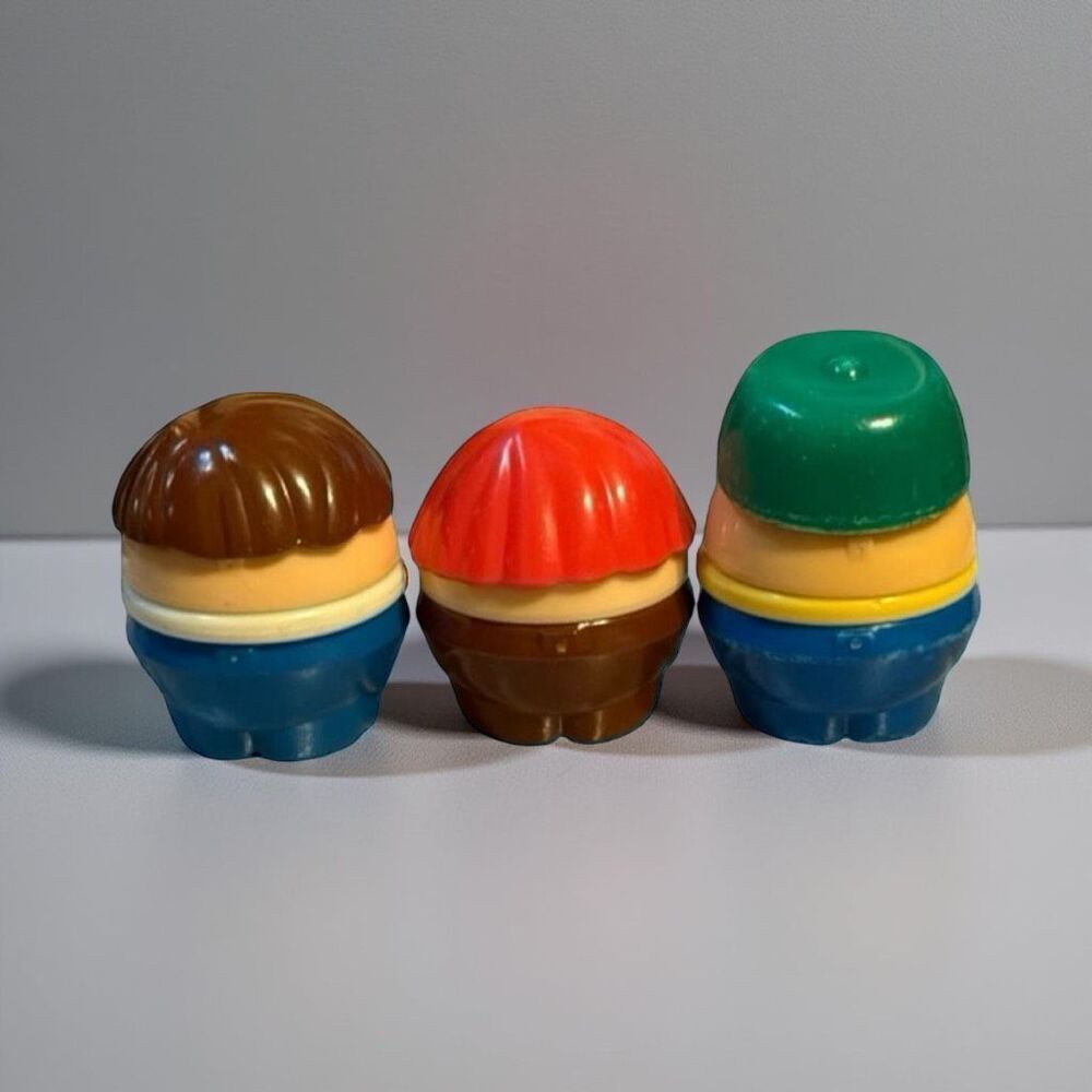 Vintage 80s Little Tikes Toddle Tots Man Green Hat Red Hair Figure BIN AL - Picture 3 of 5